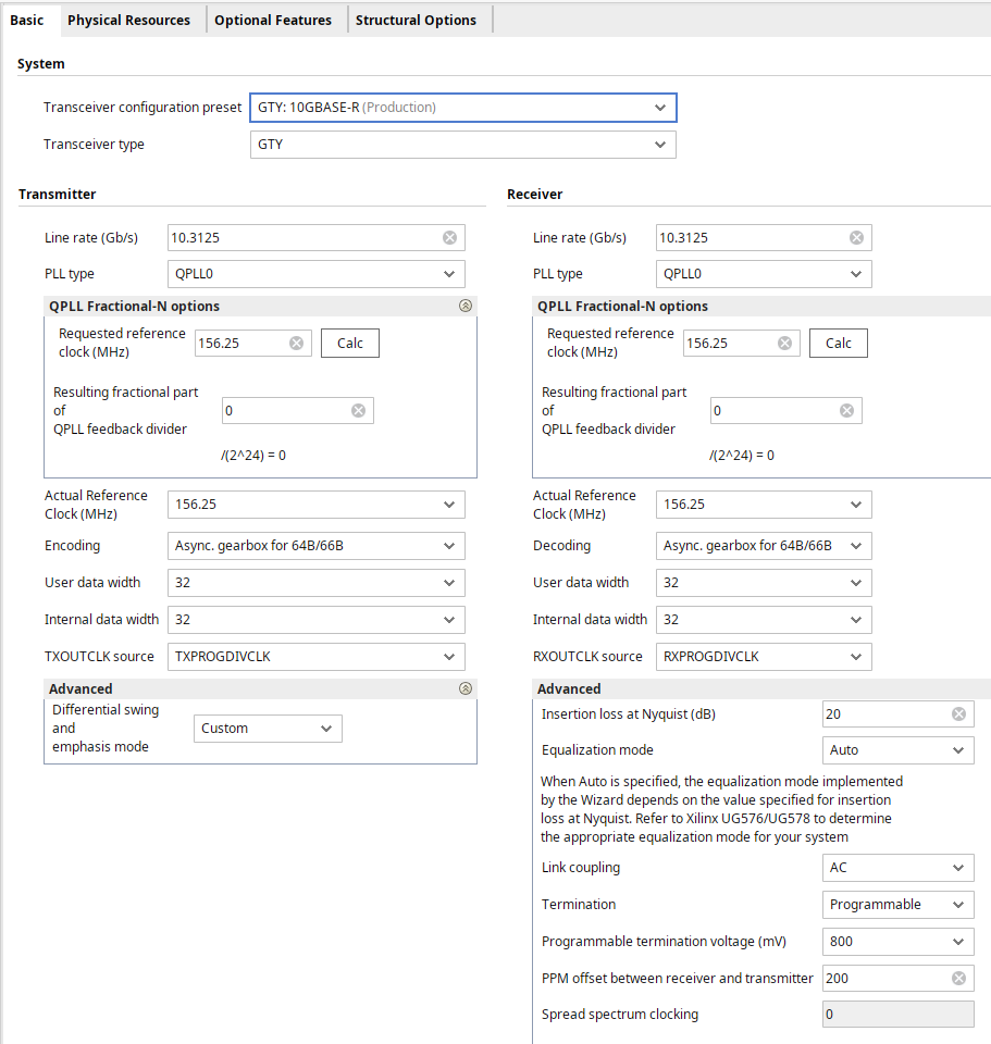 GTY Wizard Basic Settings